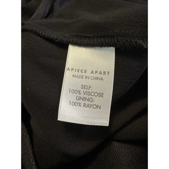 A Piece Apart Midi Dress 4 Witchy Gothic Gypsy Smocked Wednesday Pleated Black - Picture 12 of 13